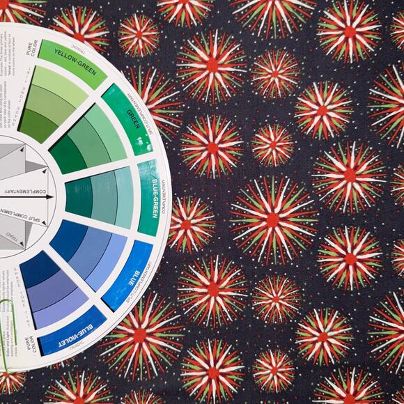 Red & Green Pom Poms | Renee Nanneman of Need'l Love | Andover Fabrics | 1/2 YD - Picture 6 of 8